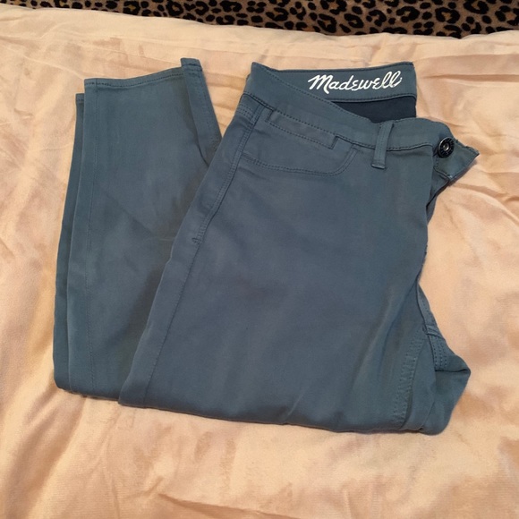 Madewell Pants - Madewell turquoise skinny skinny ankle pants